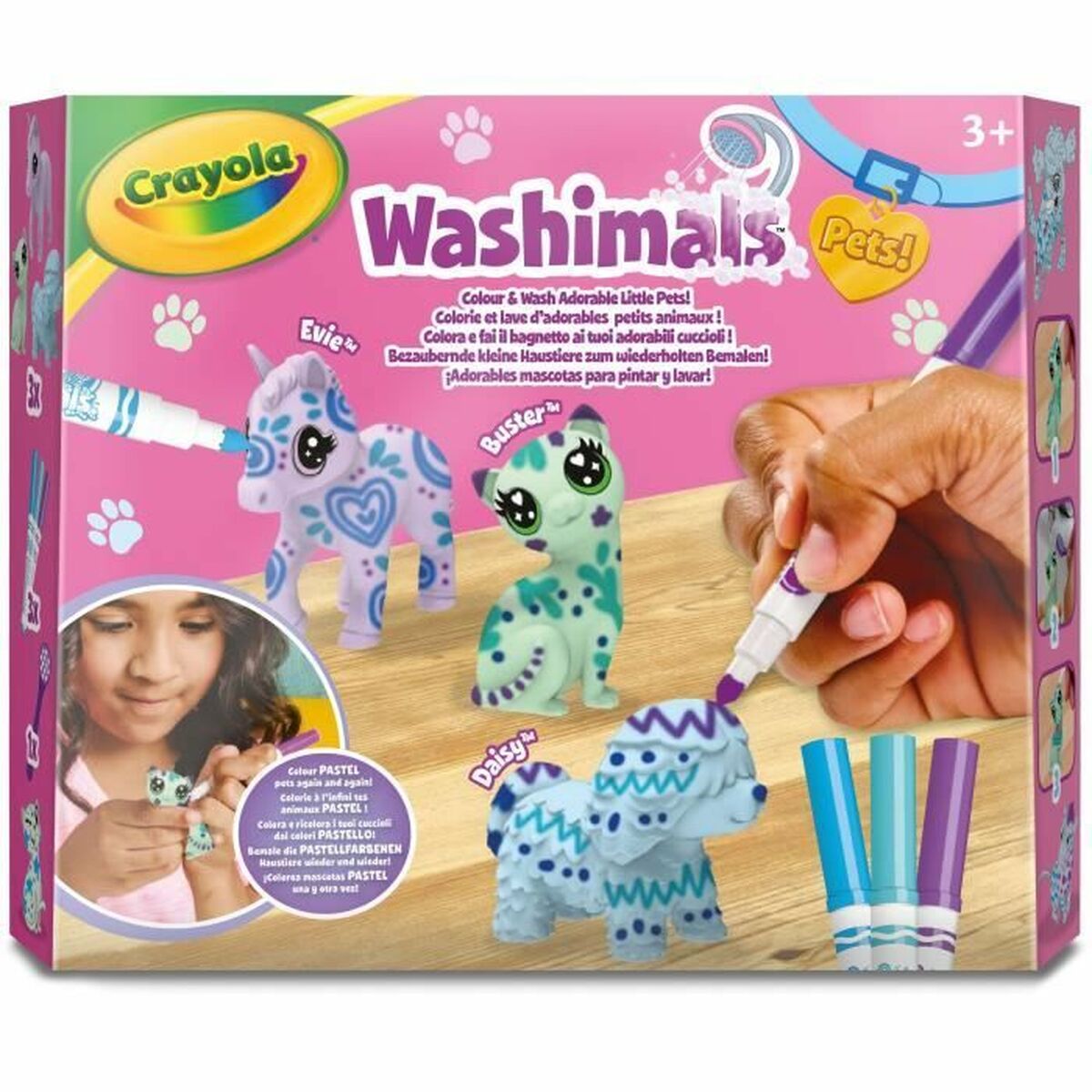 Set da disegno Crayola Washimals (3 pezzi) (3 unità)