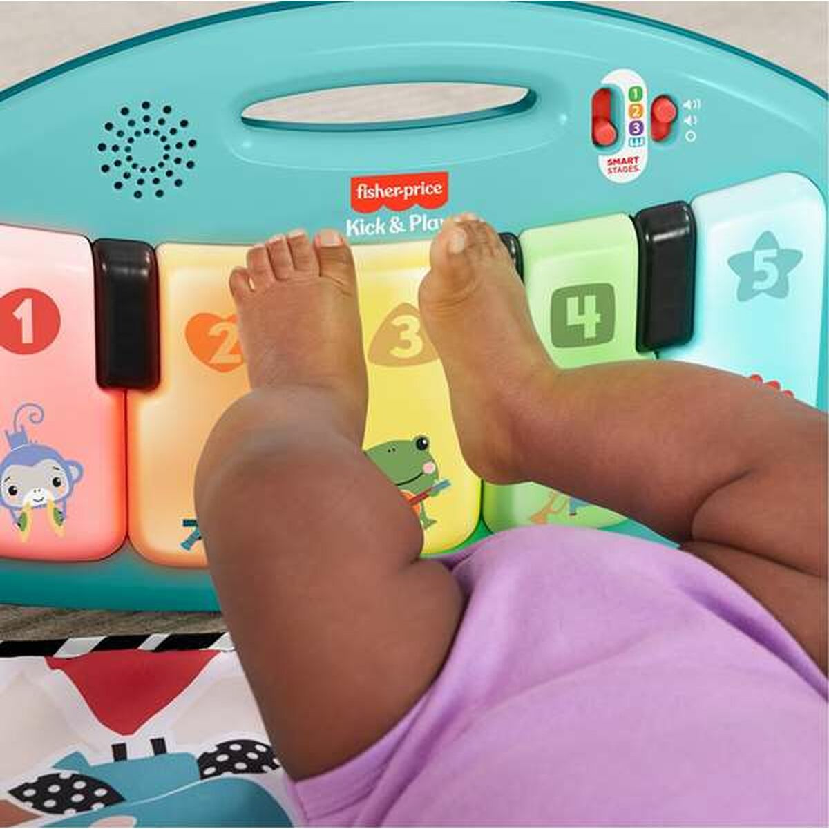 Fisher-Price Kick & Play Playmat Plastic Rattle Piano ES