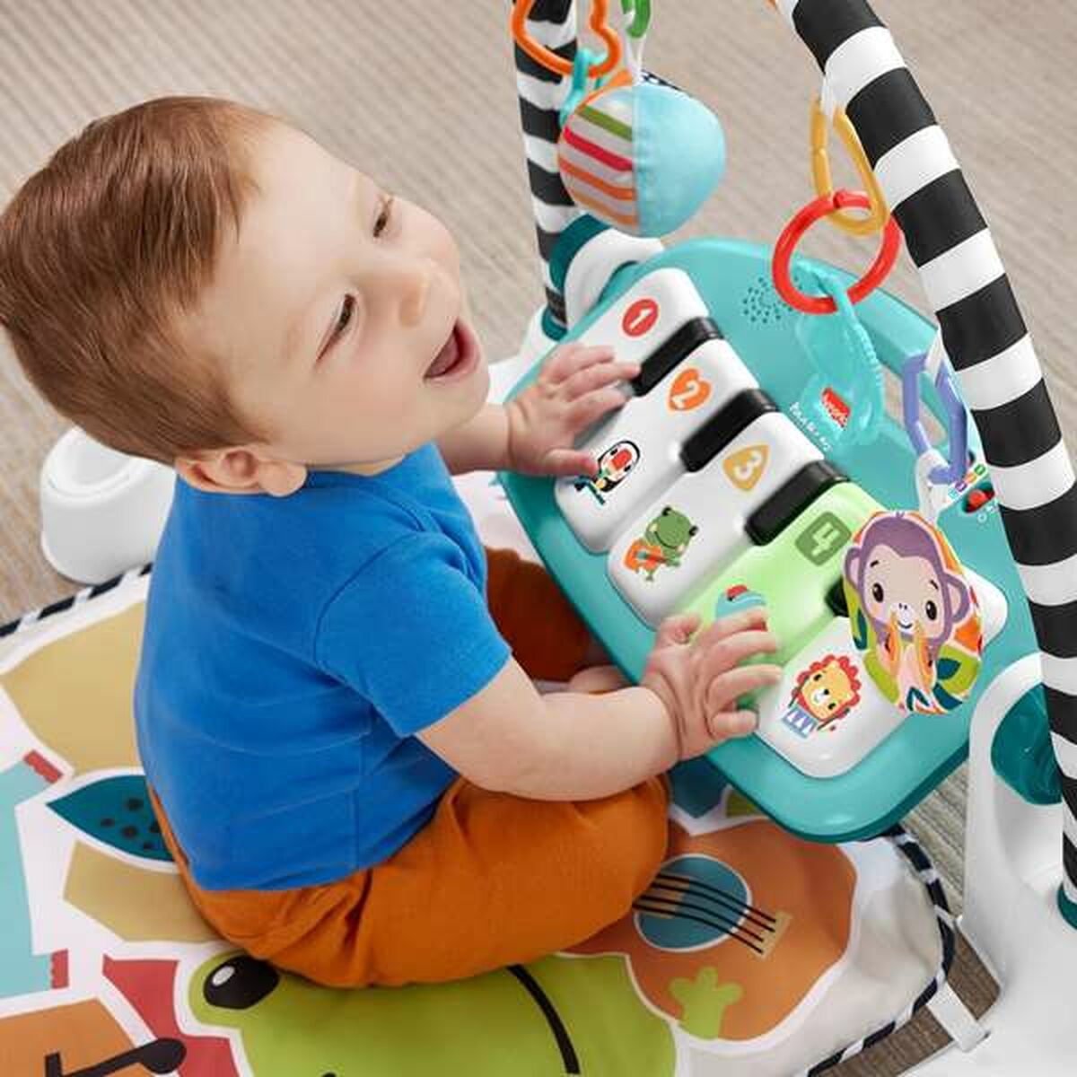 Fisher-Price Kick & Play Playmat Plastic Rattle Piano ES