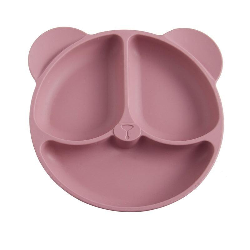 Assiette Bébé Ventouse avec Compartiments - Ours