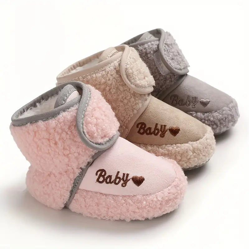 Fleece-Lined Ankle Boots for Baby Girls and Boys