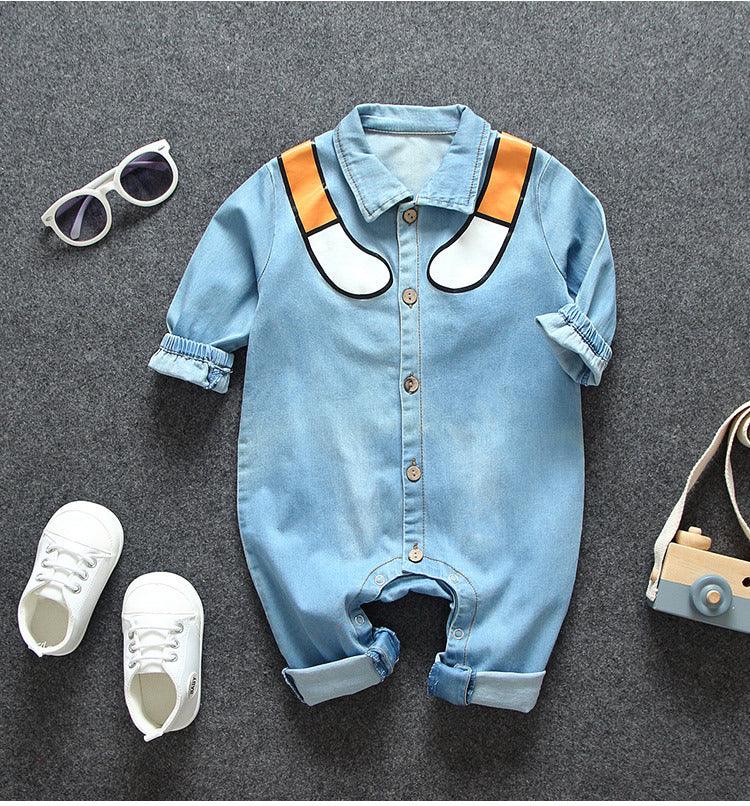 Denim romper for baby
