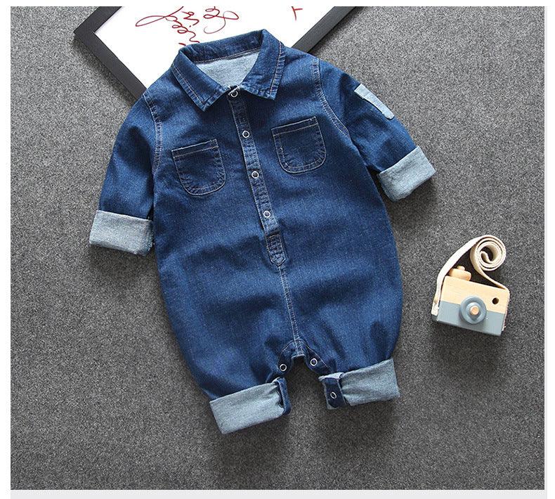 Denim romper for baby