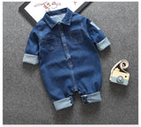 Denim romper for baby