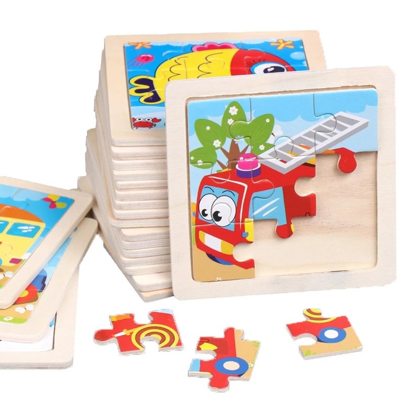 Lot de 10 Puzzles en Bois pour Enfant