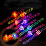 Bracelets halloween led lumineux de 12 pièces avec designs cartoon translucides et led halloween 19cm colorés