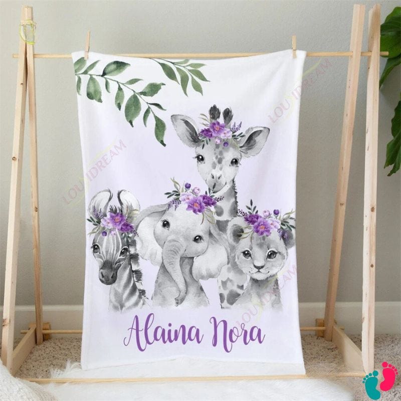 Personalized safari blanket - SAFARI NIGHT