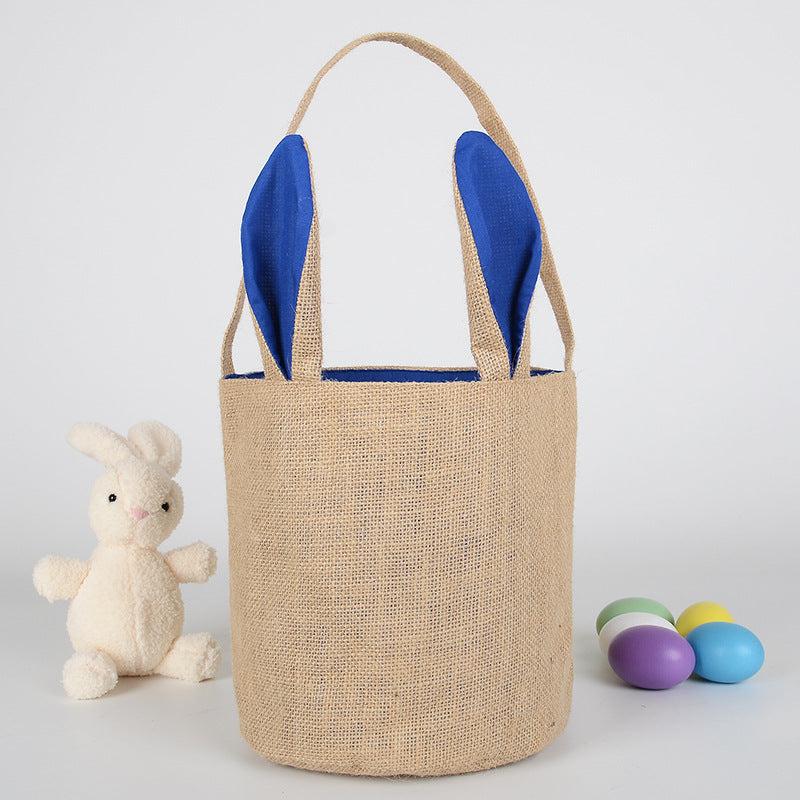 Easter Jute Basket Rabbit Ear