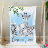 Personalized safari blanket - SAFARI NIGHT