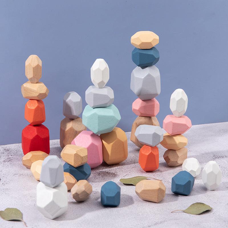 Blocs de construction en bois Montessori