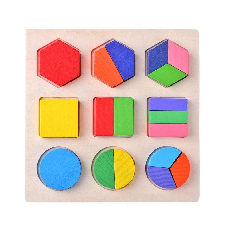 Puzzle forme geometriche Montessori in legno
