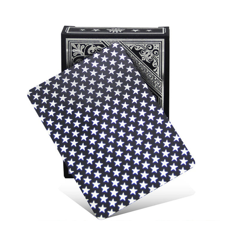 Jeu de Cartes Étanche Or/Argent et Noir
