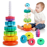 Torre a Spirale Rotante Impilabile per Bambini