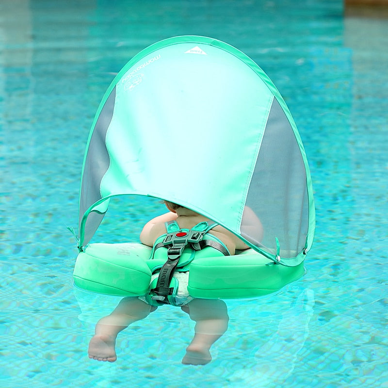 Bouée Bébé Flotteur avec Ombrelle et Repose-pieds