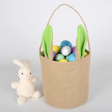 Easter Jute Basket Rabbit Ear