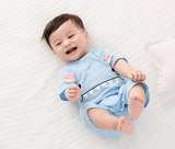 Grenouillère pour bébé bleue et rose