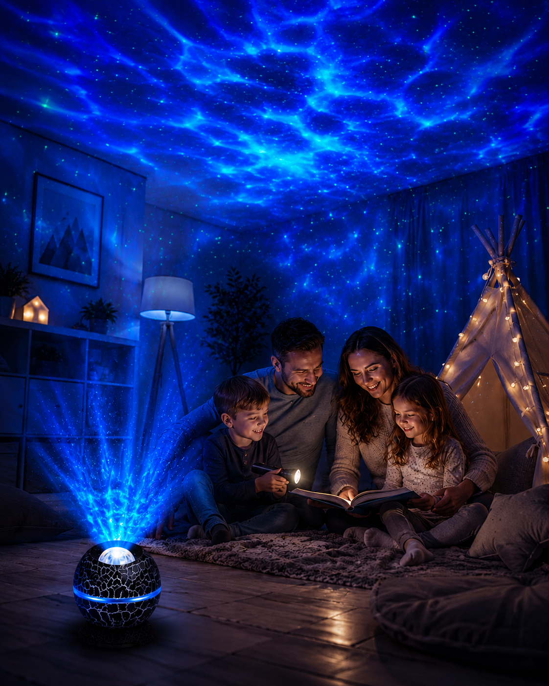 Dinosaur Egg LED Projector Night Light with White Noise for Kids' Bedroom - PROJECT NIGHT