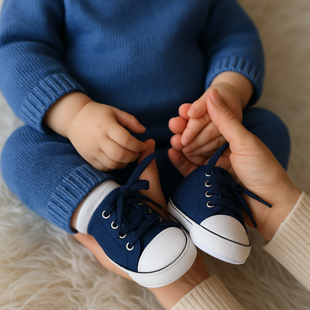 Scarpe primi passi per neonati in tela | SoftStart