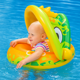 Inflatable Baby Float with Unicorn and Dinosaur Canopy
