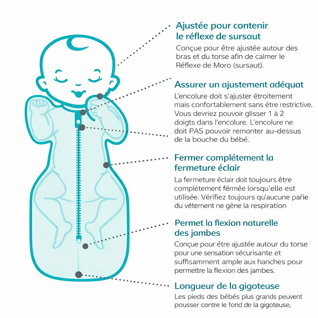 Gigoteuse emmaillotage pour bébé - SWADDLE BABY (2 ACHETÉS + 1 GRATUIT)