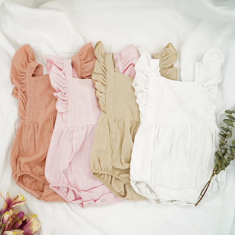 Combinaison robe couleur unies pour bébé