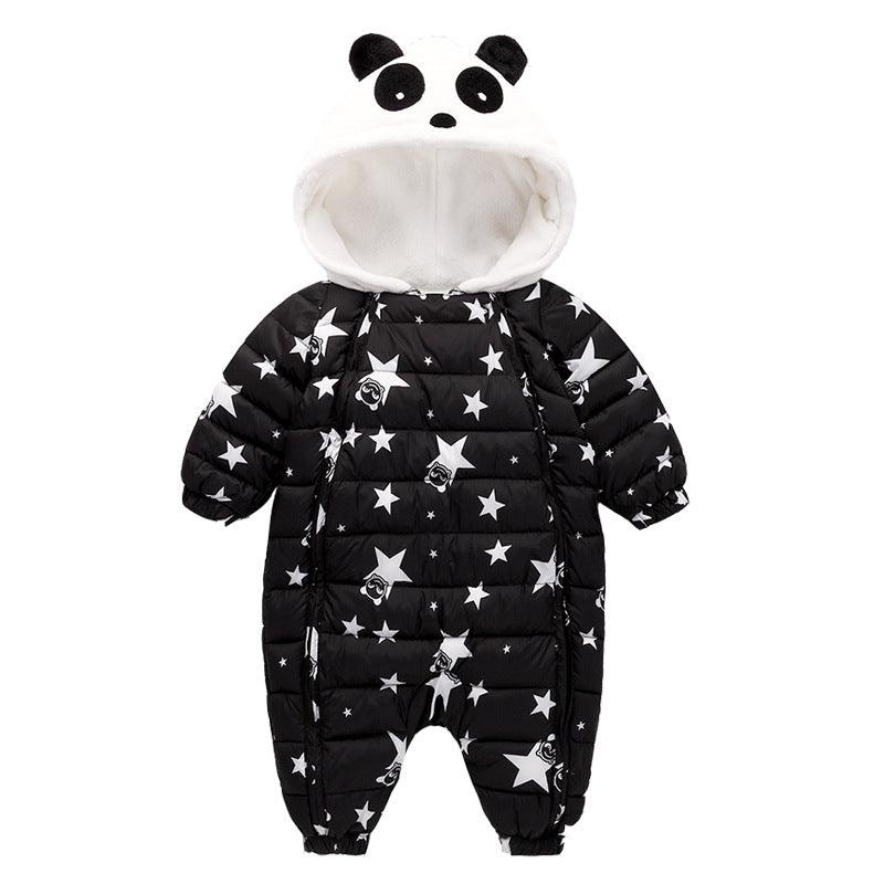 Tuta per bambini - piumino panda stellato