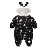 Tuta per bambini - piumino panda stellato