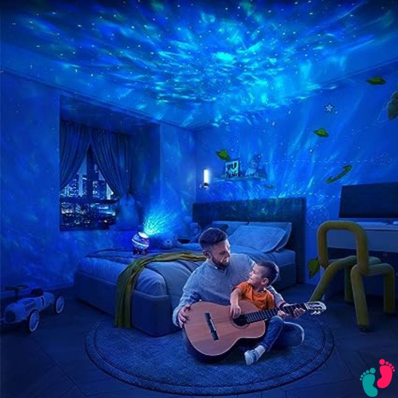 Dinosaur Egg LED Projector Night Light with White Noise for Kids' Bedroom - PROJECT NIGHT