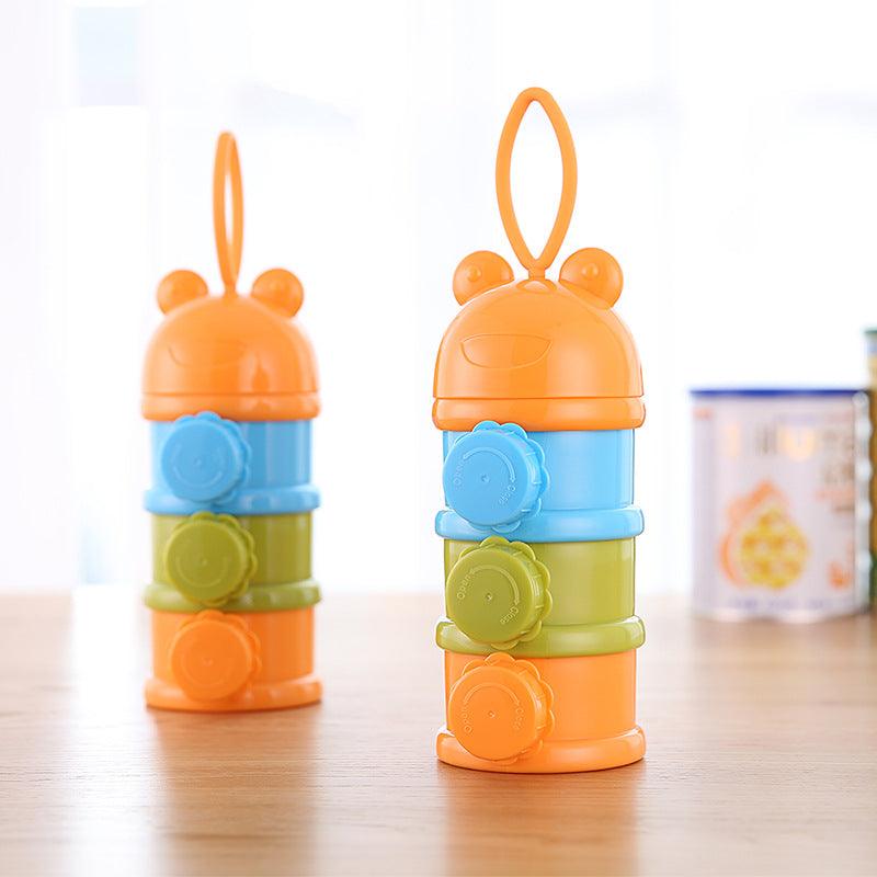 Boite doseuse poudre de lait multicolore pour bébé