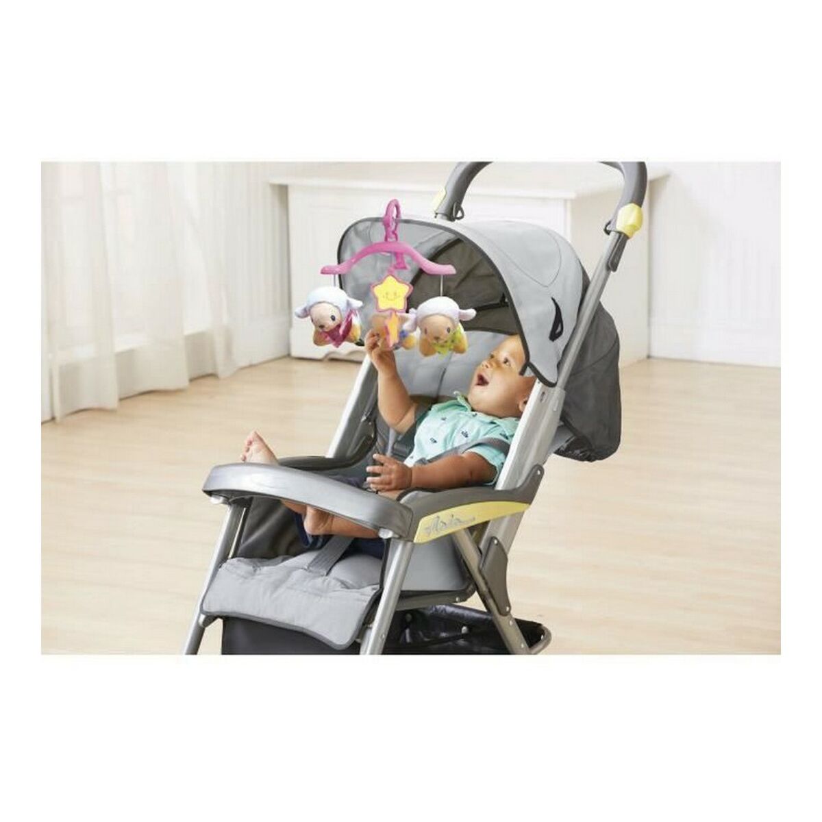 Vtech Baby Sheep Count Pink Plastic Baby Cot Toy