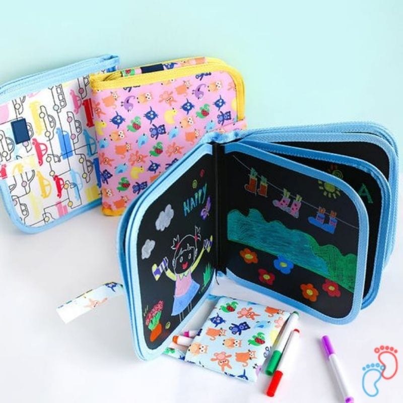 Livre à dessin réutilisable (+12 feutres OFFERTS) - BABY DRAW