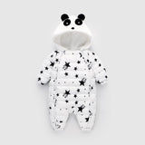 Tuta per bambini - piumino panda stellato
