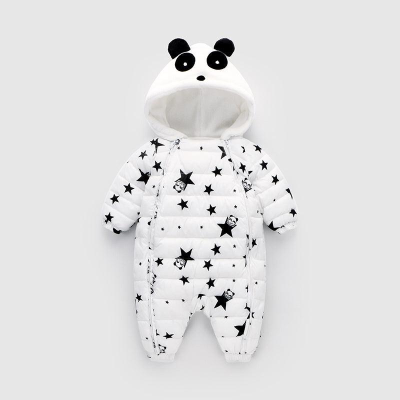 Tuta per bambini - piumino panda stellato