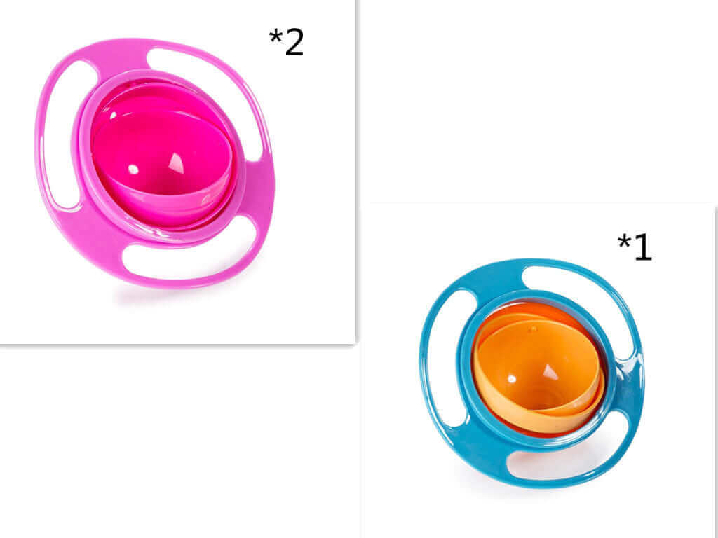 Bol Twirlie-Tots™ 360° Anti-Renversement Gyro (Récipient à Snacks Défiant la Gravité)
