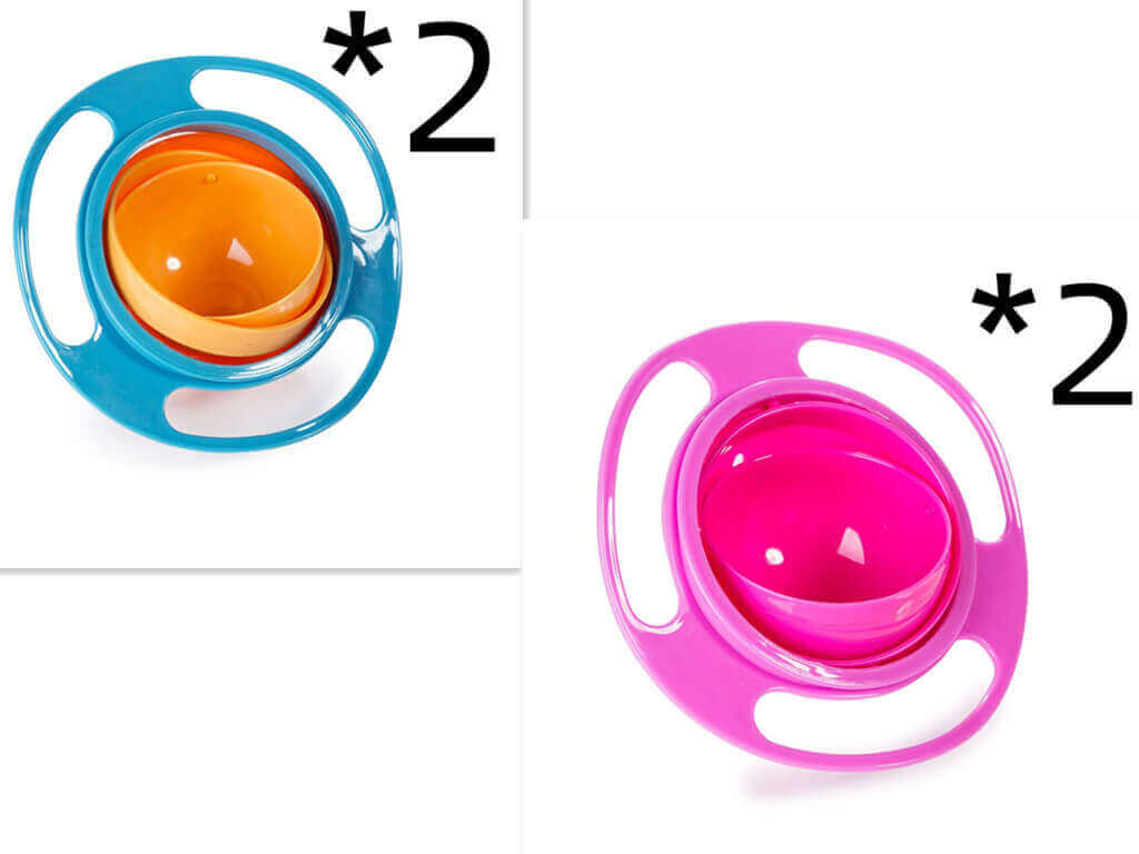 Bol Twirlie-Tots™ 360° Anti-Renversement Gyro (Récipient à Snacks Défiant la Gravité)
