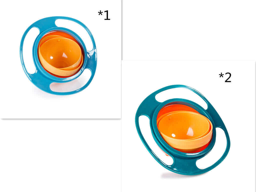 Bol Twirlie-Tots™ 360° Anti-Renversement Gyro (Récipient à Snacks Défiant la Gravité)