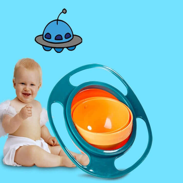Bol Twirlie-Tots™ 360° Anti-Renversement Gyro (Récipient à Snacks Défiant la Gravité)