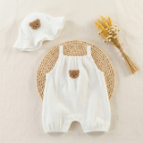 Barboteuse Bébé Été Gaze de Coton - Ourson