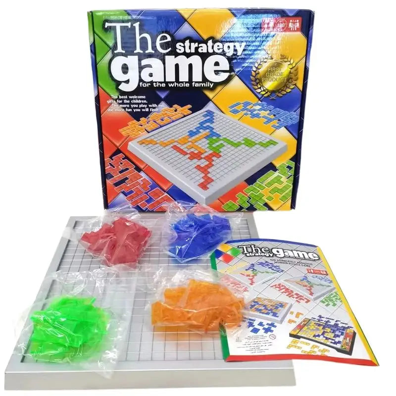 Jeux de puzzle pour enfant avec puzzle stratégique enfant featuring un plateau coloré et pièces plastiques translucides
