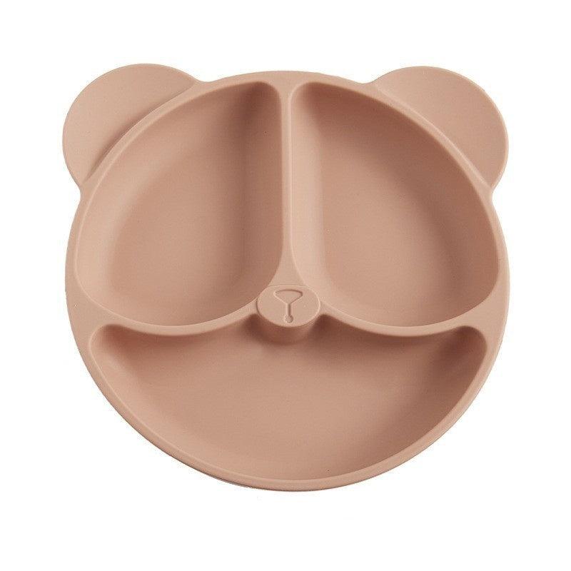 Assiette Bébé Ventouse avec Compartiments - Ours