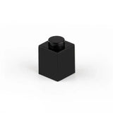 Bloc construction lego 50pcs briques lego 1x1 noir lisse avec stud arrondi et finition brillante