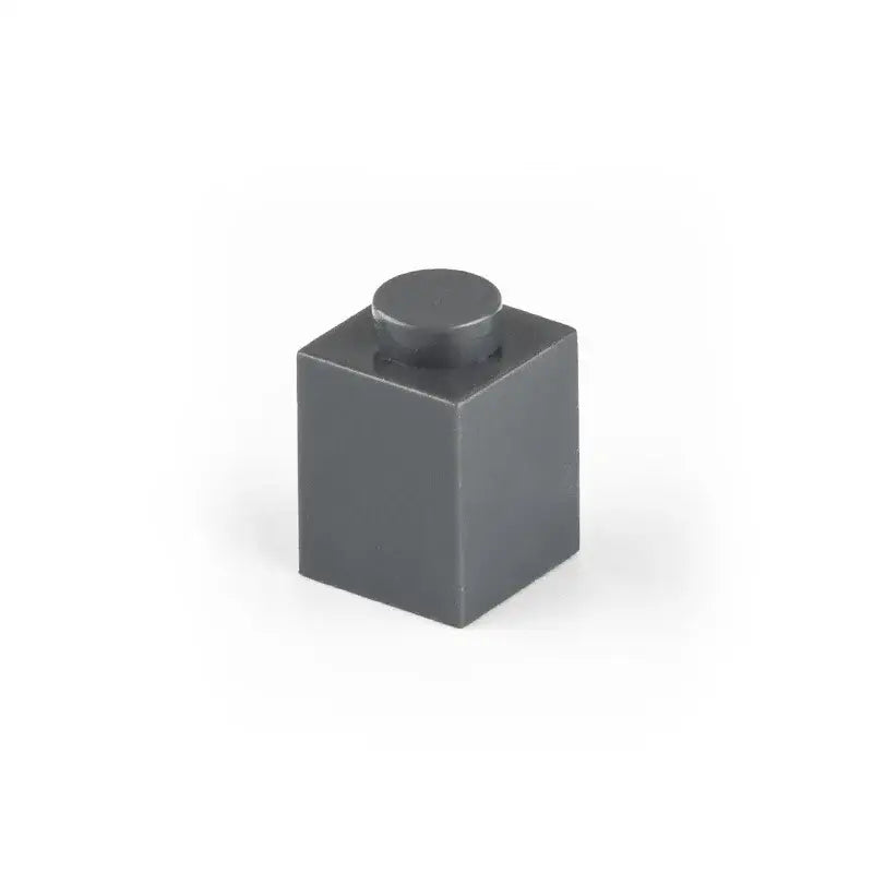 Bloc construction lego 50pcs briques lego 1x1 plastique gris foncé avec plot circulaire sur le dessus