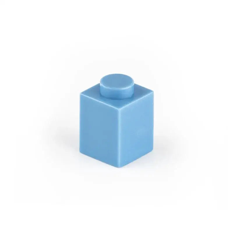 Bloc construction lego 1x1 en plastique bleu clair avec une seule pastille circulaire vendu en lot de 50pcs briques lego 1x1