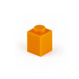 Orange brique lego 1x1 en plastique avec plot circulaire pour 50pcs bloc construction lego polyvalent