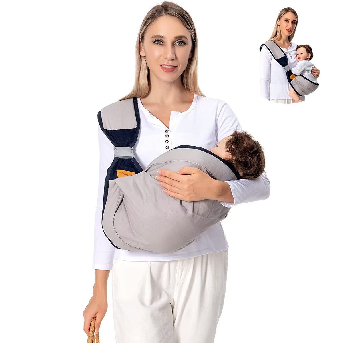 Echarpe de portage sans noeud | Bébézen™ Porte bébé