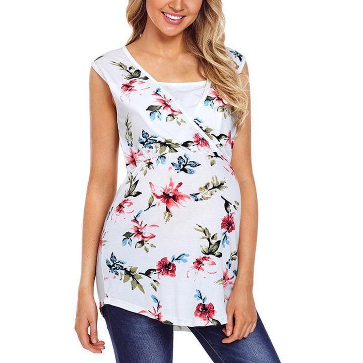 Robe de grossesse à imprimé floral