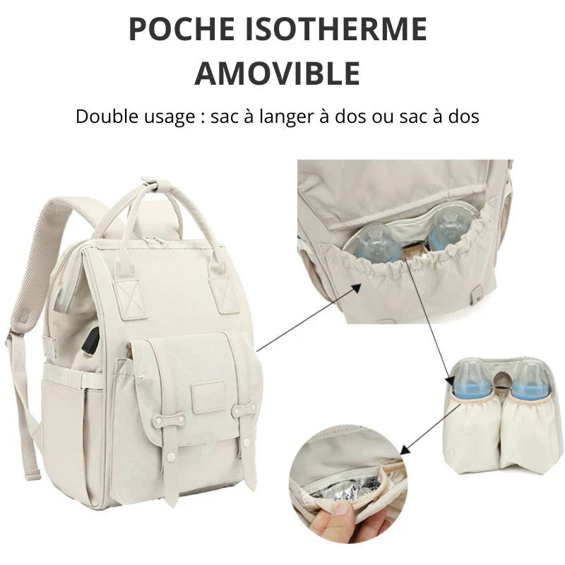 Sac à Langer NORA™ – Sac à dos à langer multifonction pour bébé
