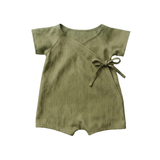 Barboteuse Été Bébé Kimono en Lin