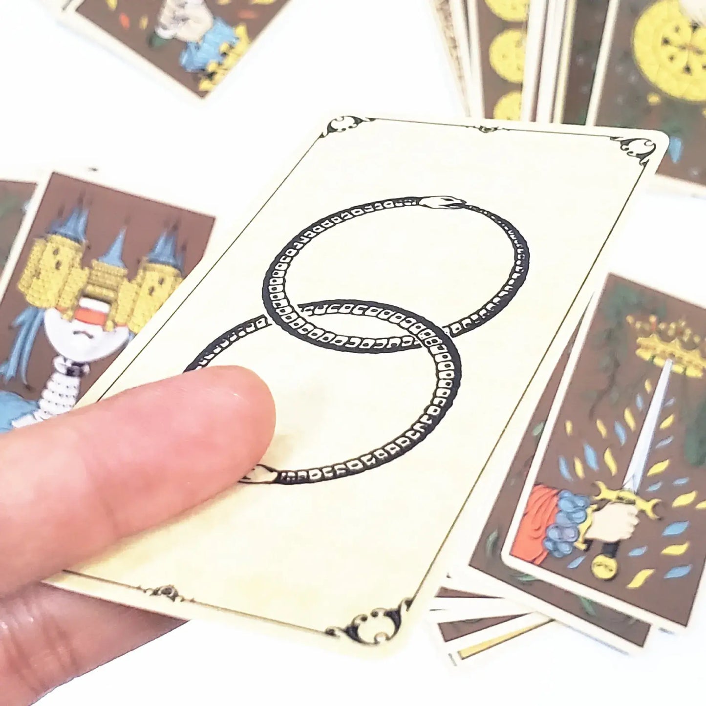 French Tarot cards symbolic of connection