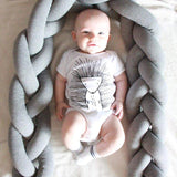 Braided crib bumper for baby